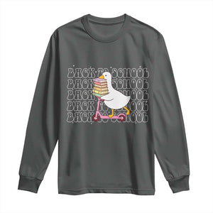School Bus Driver Welcome Back to School Long Sleeve Shirt TS14 Dark Heather Print Your Wear