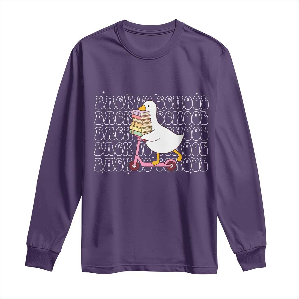 School Bus Driver Welcome Back to School Long Sleeve Shirt TS14 Purple Print Your Wear