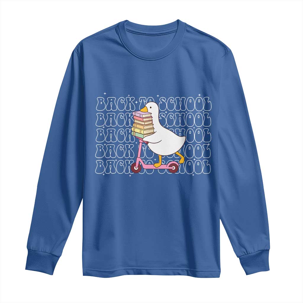 School Bus Driver Welcome Back to School Long Sleeve Shirt TS14 Royal Blue Print Your Wear