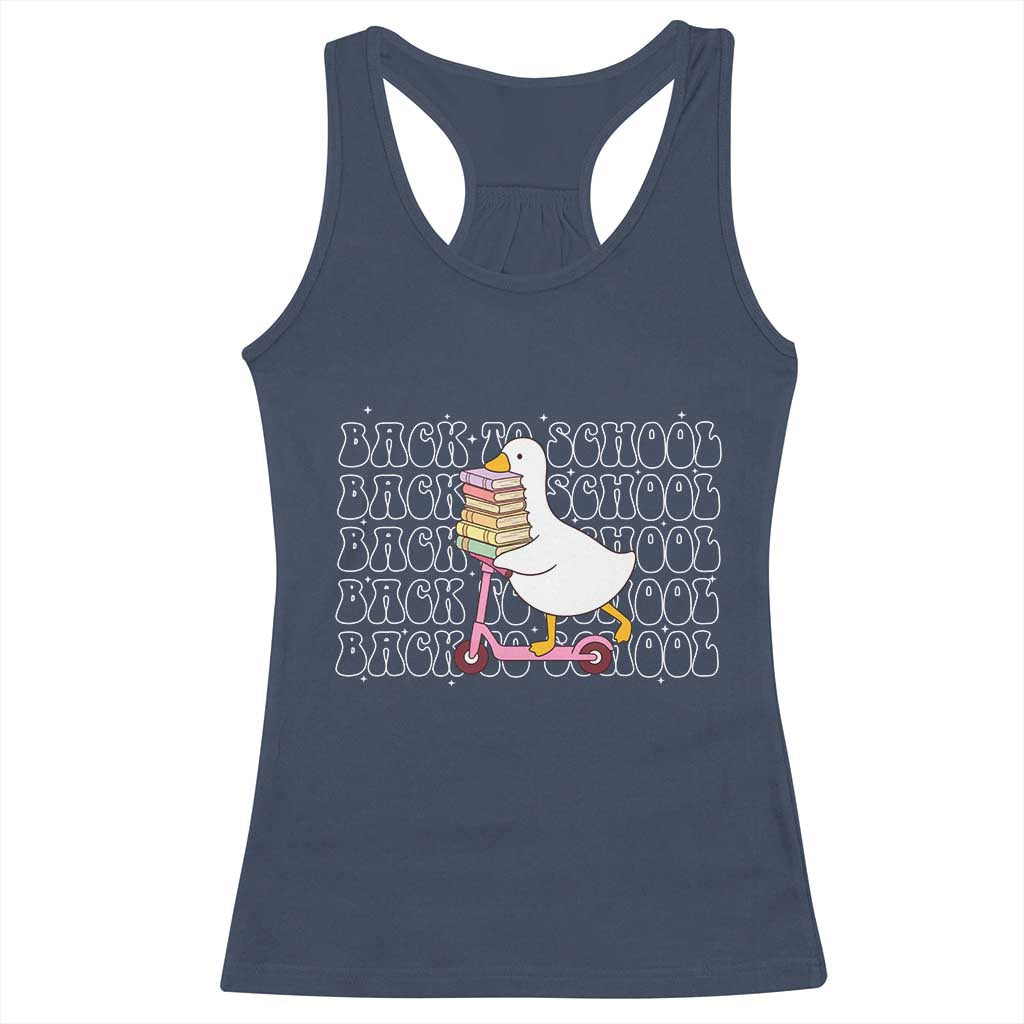 School Bus Driver Welcome Back to School Racerback Tank Top TS14 Navy Print Your Wear