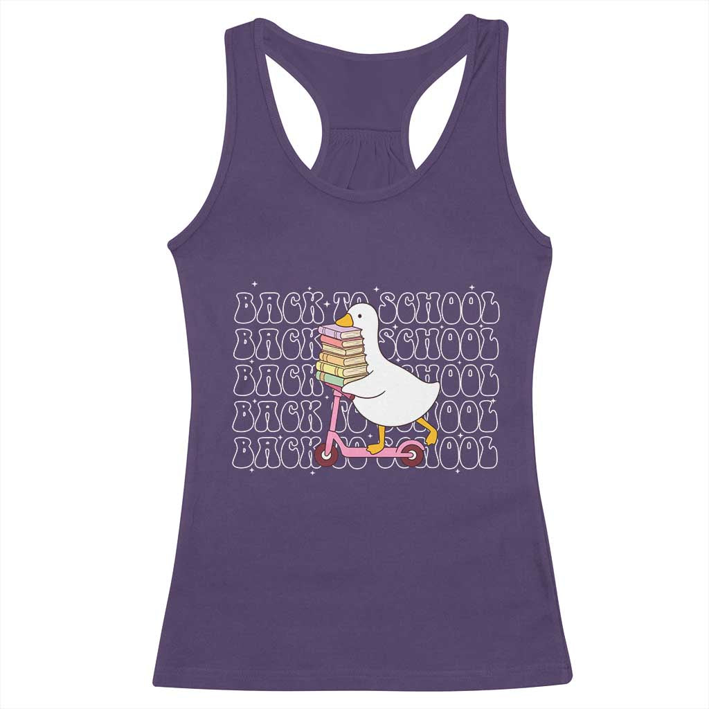 School Bus Driver Welcome Back to School Racerback Tank Top TS14 Purple Print Your Wear