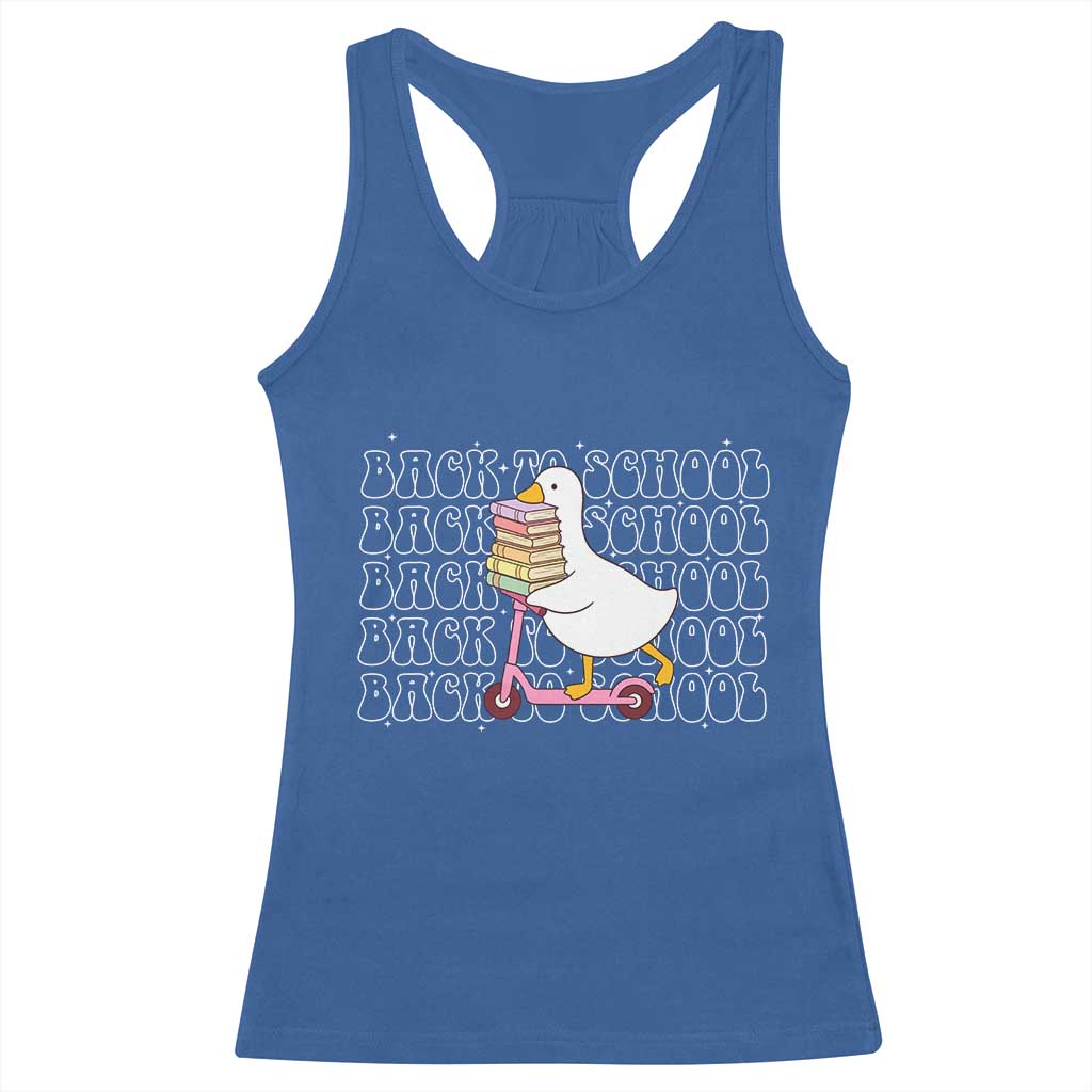 School Bus Driver Welcome Back to School Racerback Tank Top TS14 Royal Blue Print Your Wear