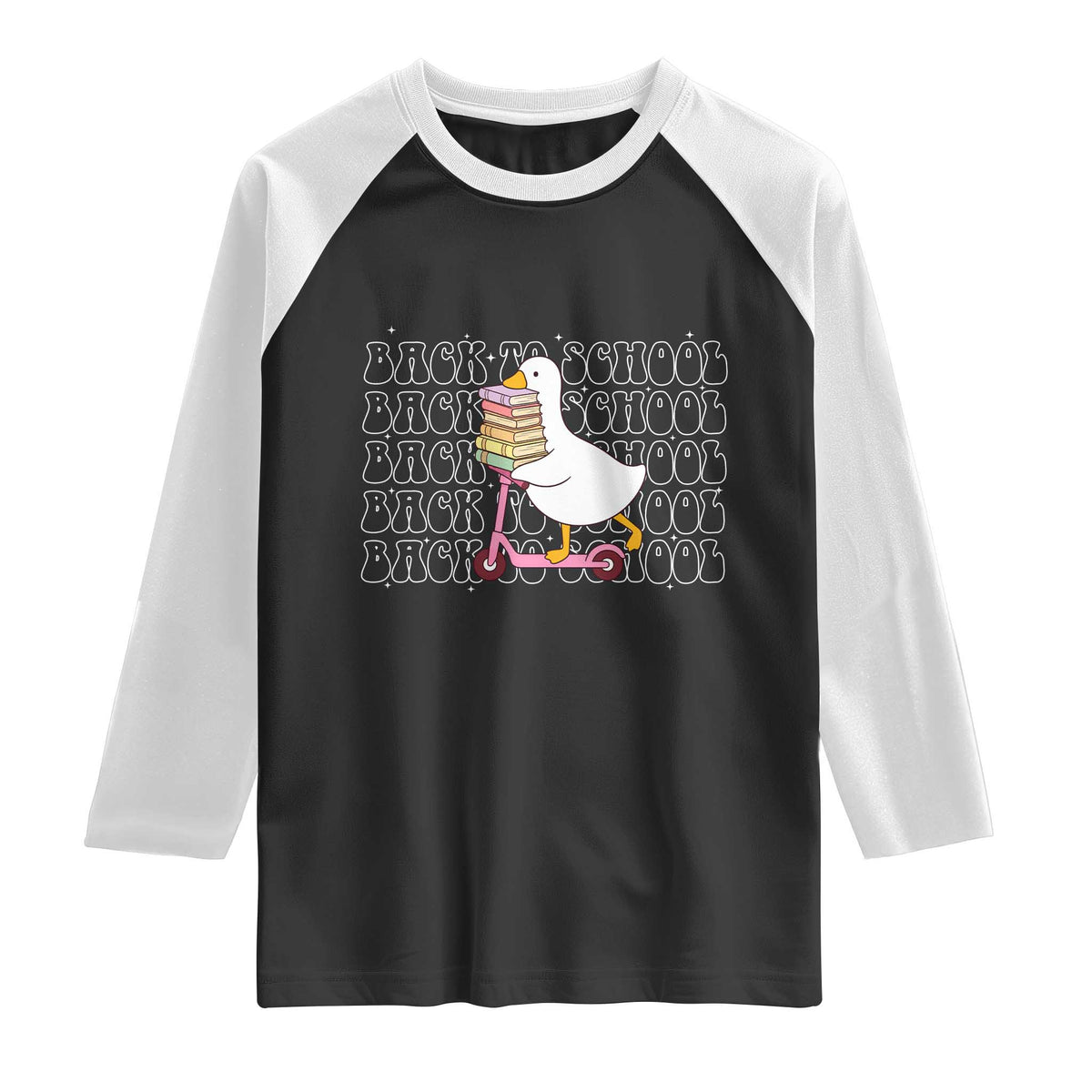 School Bus Driver Welcome Back to School Raglan Shirt TS14 Black White Print Your Wear