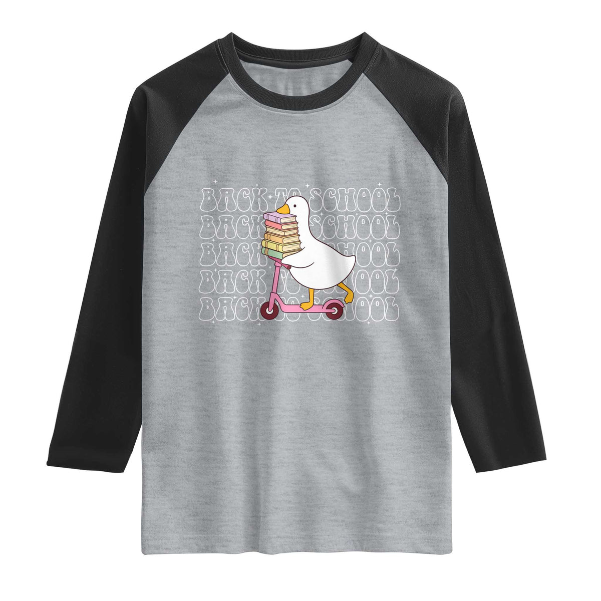 School Bus Driver Welcome Back to School Raglan Shirt TS14 Heather Gray Black Print Your Wear