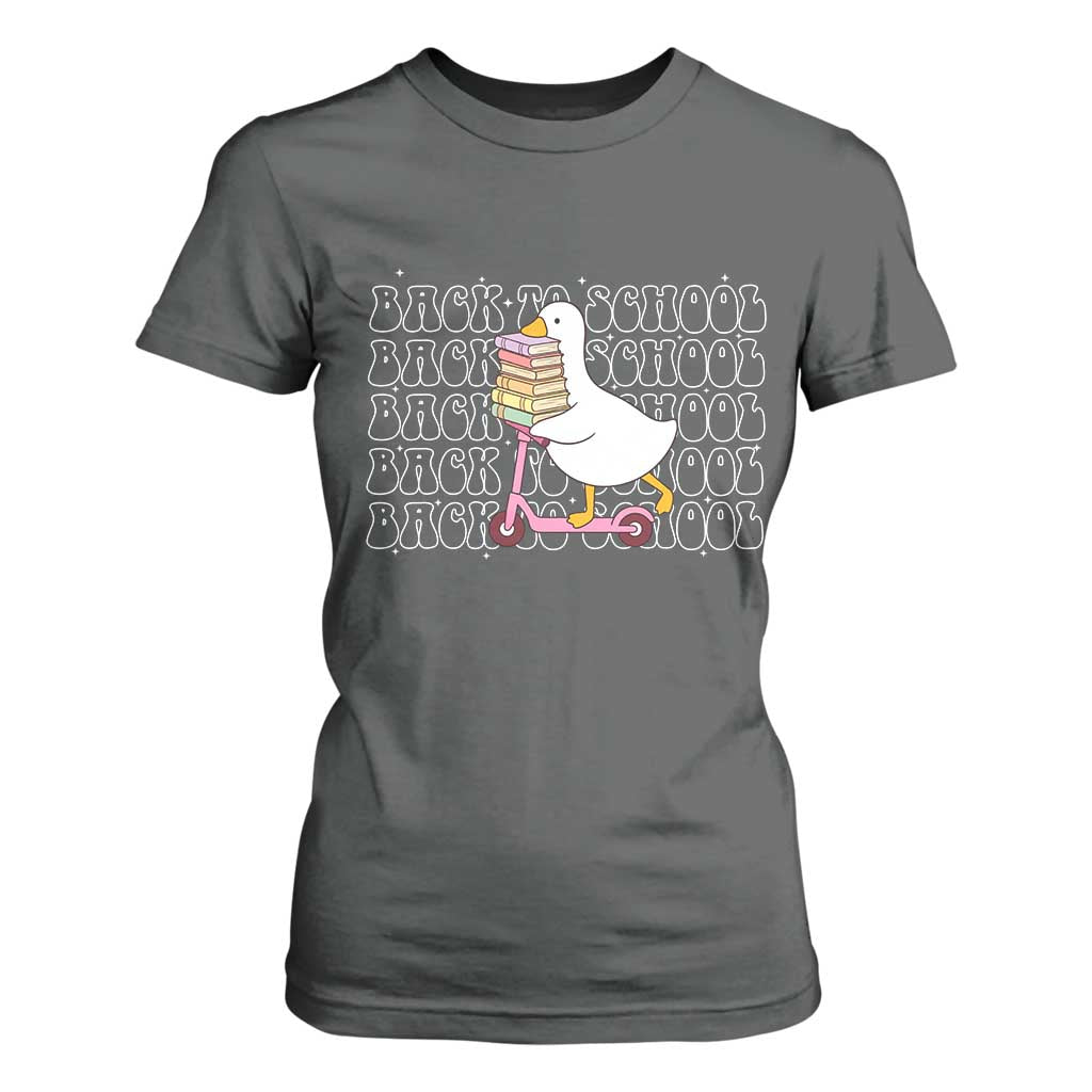 School Bus Driver Welcome Back to School T Shirt For Women TS14 Dark Heather Print Your Wear