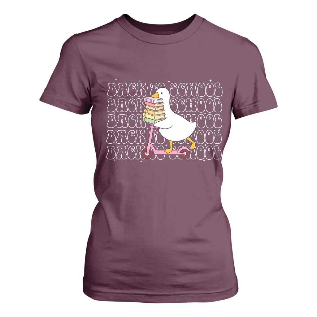 School Bus Driver Welcome Back to School T Shirt For Women TS14 Maroon Print Your Wear