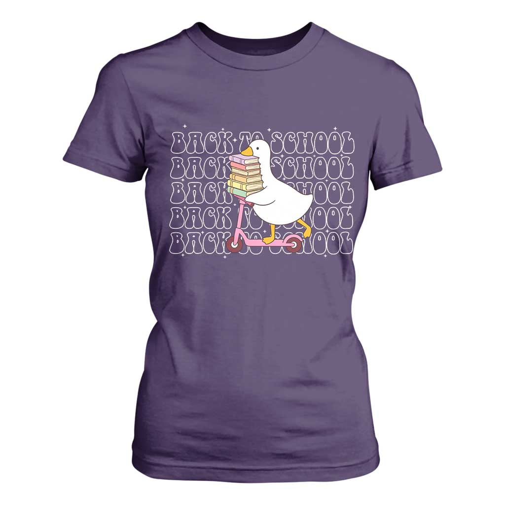 School Bus Driver Welcome Back to School T Shirt For Women TS14 Purple Print Your Wear