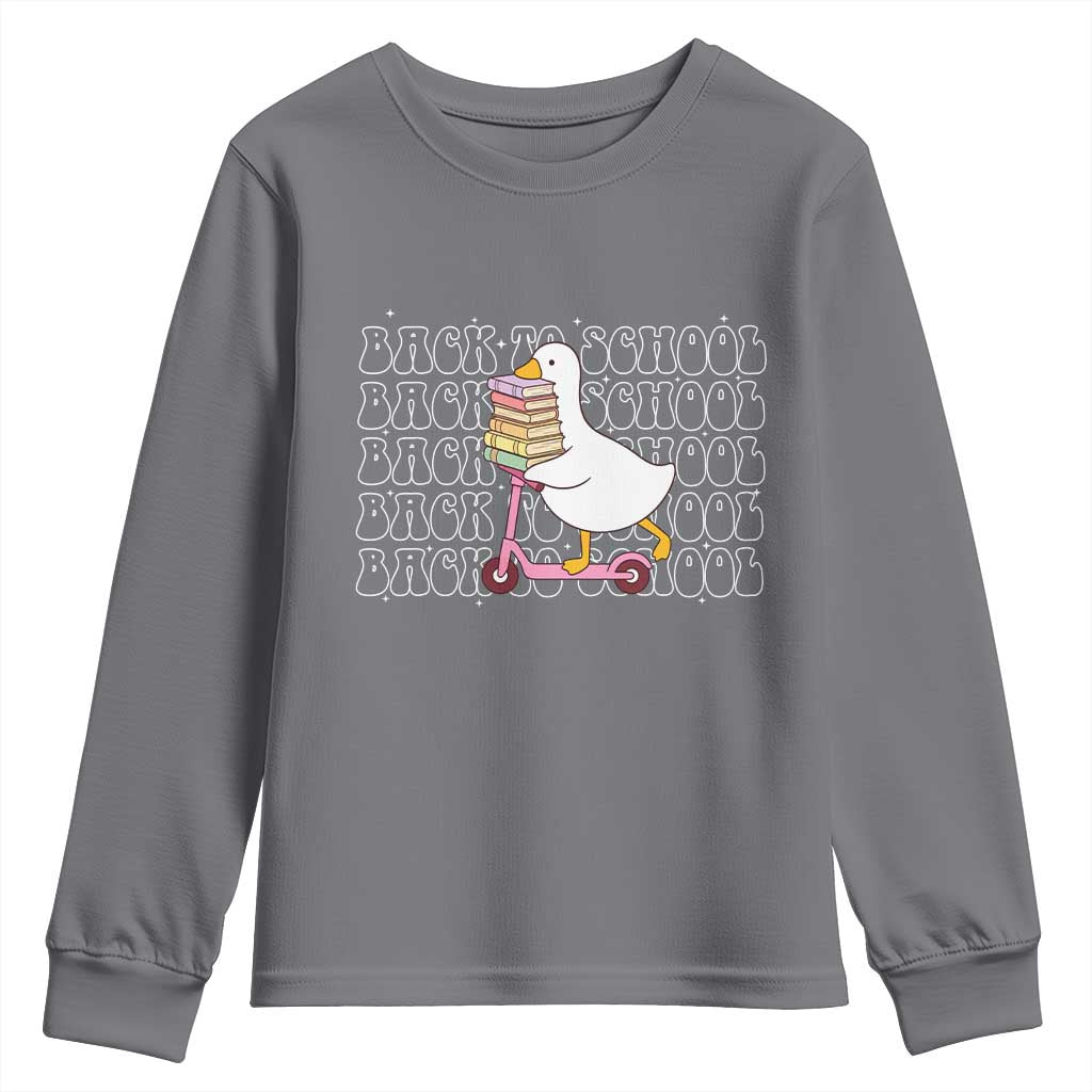 School Bus Driver Welcome Back to School Youth Sweatshirt TS14 Charcoal Print Your Wear