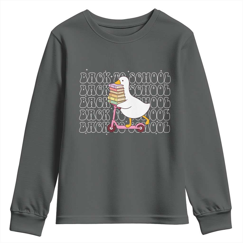 School Bus Driver Welcome Back to School Youth Sweatshirt TS14 Dark Heather Print Your Wear