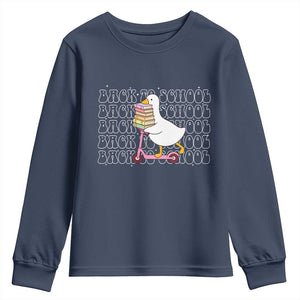School Bus Driver Welcome Back to School Youth Sweatshirt TS14 Navy Print Your Wear