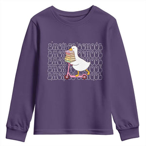 School Bus Driver Welcome Back to School Youth Sweatshirt TS14 Purple Print Your Wear