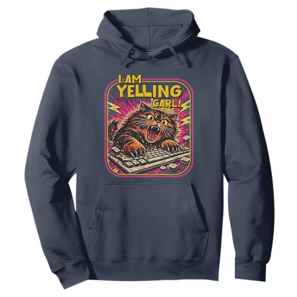 Funny I Am Yelling Carl Hoodie Screaming Donut Cat Meme