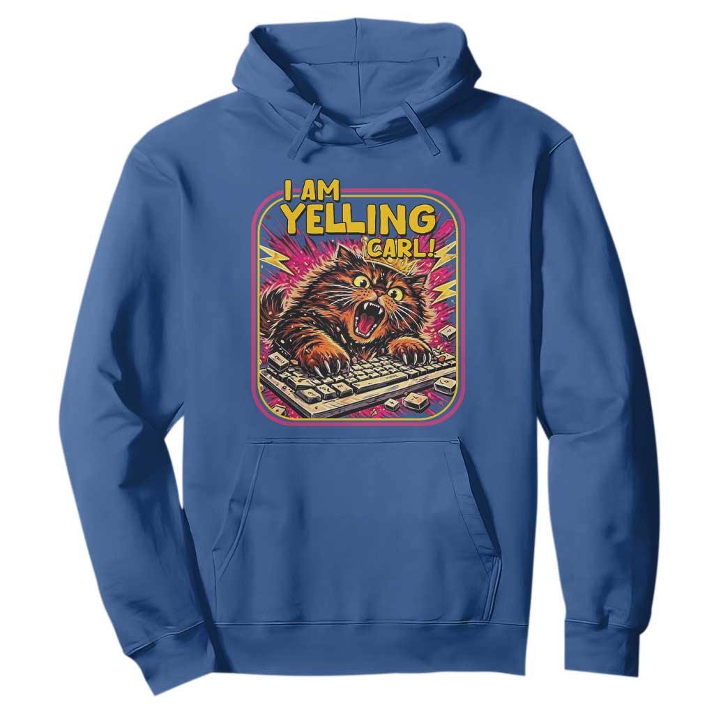 Funny I Am Yelling Carl Hoodie Screaming Donut Cat Meme