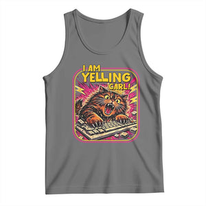 Funny I Am Yelling Carl Tank Top Screaming Donut Cat Meme