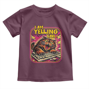 Funny I Am Yelling Carl Toddler T Shirt Screaming Donut Cat Meme