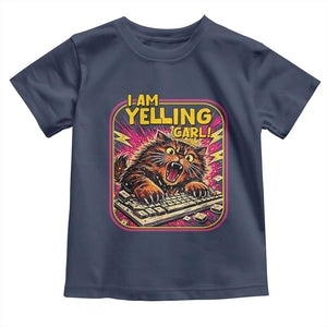 Funny I Am Yelling Carl Toddler T Shirt Screaming Donut Cat Meme
