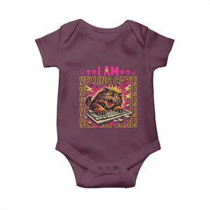 Funny I Am Yelling Carl Donut Cat Meme Baby Onesie