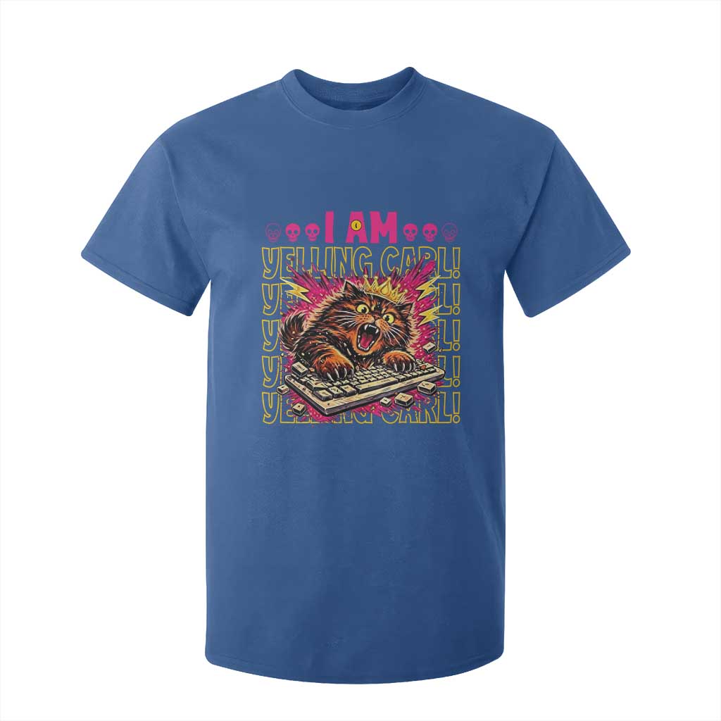 Funny I Am Yelling Carl Donut Cat Meme T Shirt For Kid
