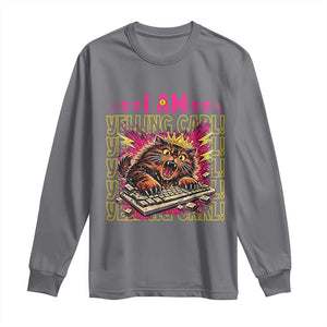 Funny I Am Yelling Carl Donut Cat Meme Long Sleeve Shirt