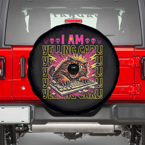 Funny I Am Yelling Carl Donut Cat Meme Spare Tire Cover