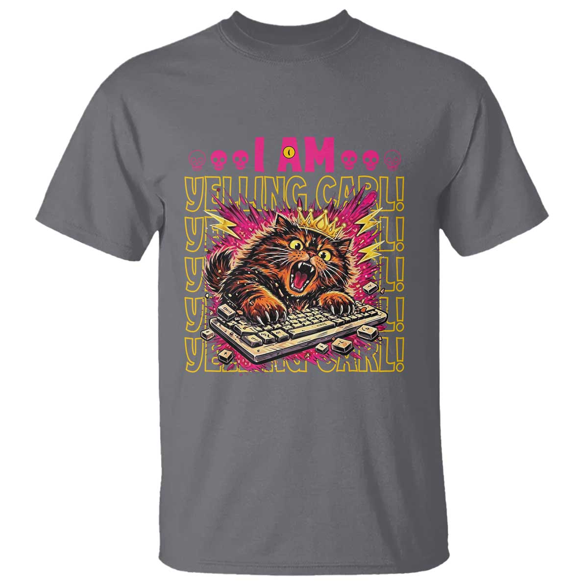 Funny I Am Yelling Carl Donut Cat Meme T Shirt