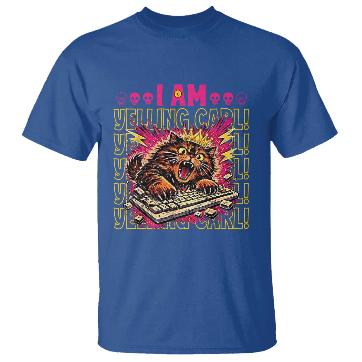 Funny I Am Yelling Carl Donut Cat Meme T Shirt