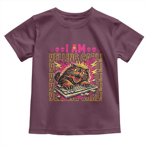 Funny I Am Yelling Carl Donut Cat Meme Toddler T Shirt