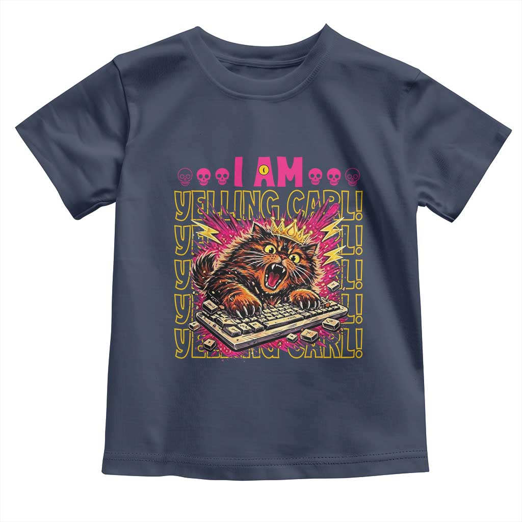 Funny I Am Yelling Carl Donut Cat Meme Toddler T Shirt