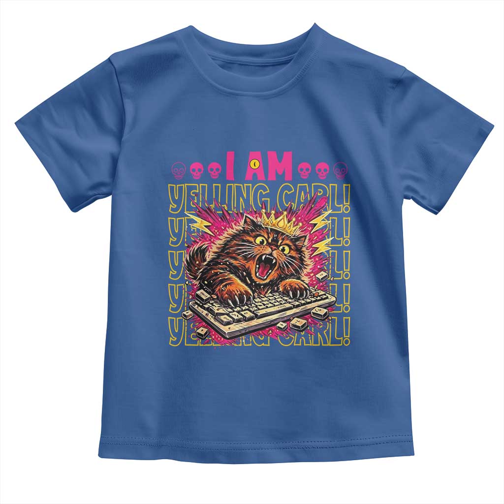 Funny I Am Yelling Carl Donut Cat Meme Toddler T Shirt
