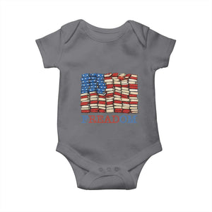 Freedom to Read Books Freadom Baby Onesie USA Flag Patriotic Library Book Lover
