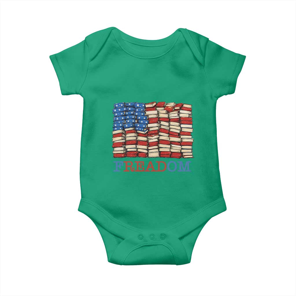 Freedom to Read Books Freadom Baby Onesie USA Flag Patriotic Library Book Lover