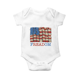 Freedom to Read Books Freadom Baby Onesie USA Flag Patriotic Library Book Lover