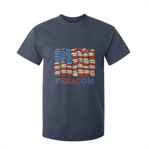 Freedom to Read Books Freadom T Shirt For Kid USA Flag Patriotic Library Book Lover