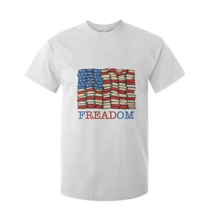 Freedom to Read Books Freadom T Shirt For Kid USA Flag Patriotic Library Book Lover