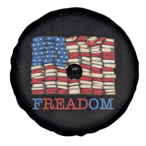 Freedom to Read Books Freadom Spare Tire Cover USA Flag Patriotic Library Book Lover