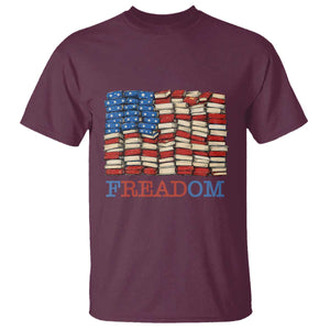 Freedom to Read Books Freadom T Shirt USA Flag Patriotic Library Book Lover