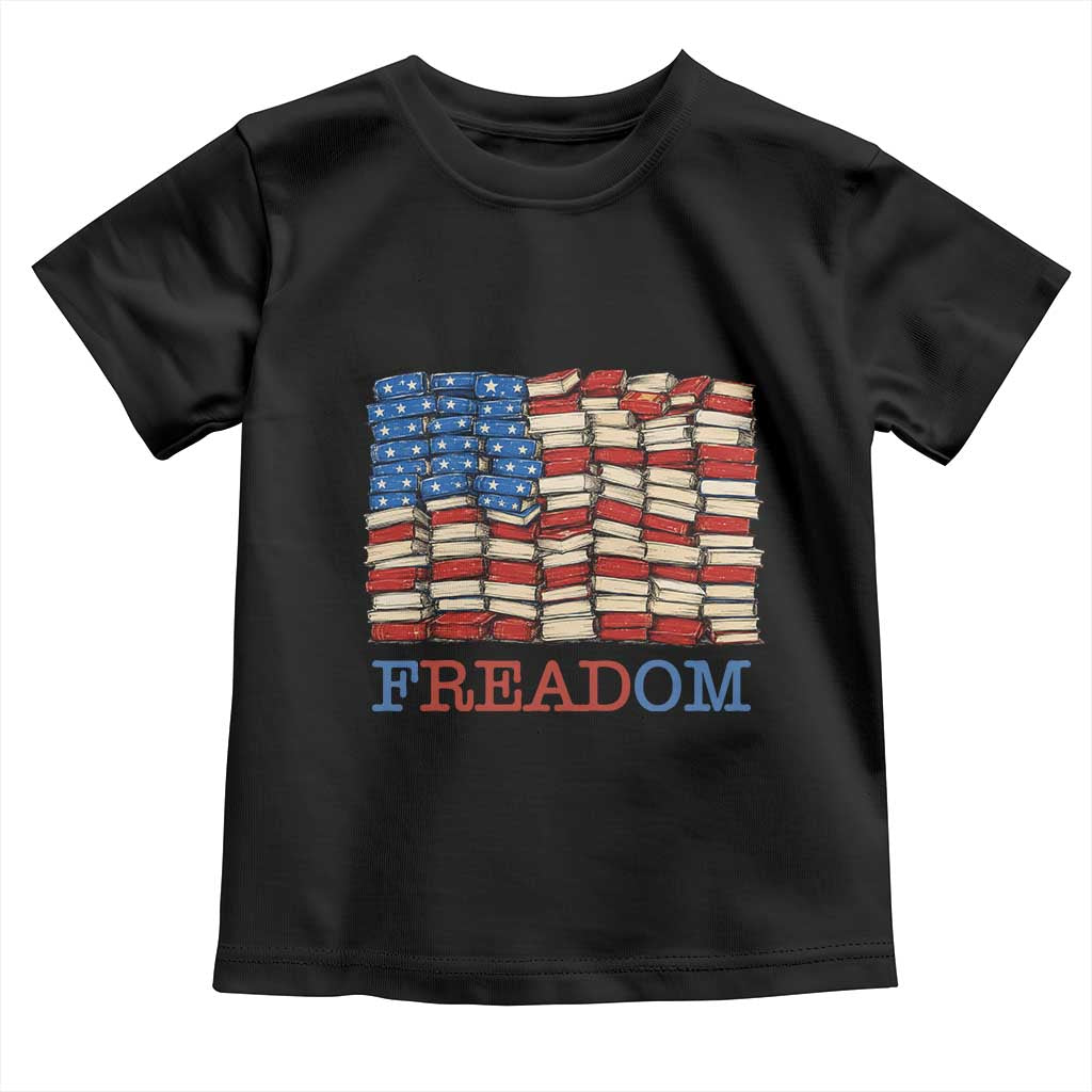 Freedom to Read Books Freadom Toddler T Shirt USA Flag Patriotic Library Book Lover TS14 Black Print Your Wear