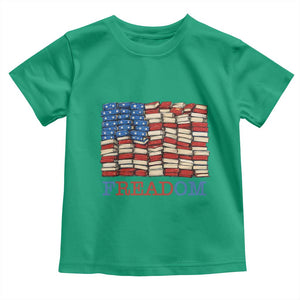 Freedom to Read Books Freadom Toddler T Shirt USA Flag Patriotic Library Book Lover