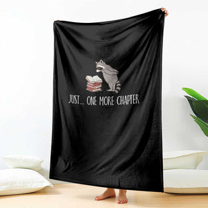 Just One More Chapter Throw Blanket Funny Raccoon Reading Book Lover Gift TS14 Print Your Wear