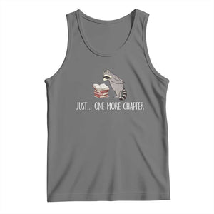 Just One More Chapter Tank Top Funny Raccoon Reading Book Lover Gift TS14 Black Heather Print Your Wear