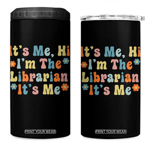 It's Me Hi I'm The Librarian Summer Reading 4 in 1 Can Cooler Tumbler Funny Back to School TS14 One Size: 16 oz Black Print Your Wear
