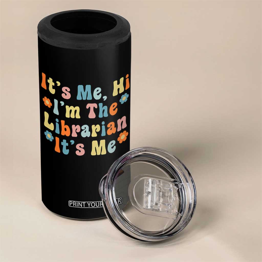 It's Me Hi I'm The Librarian Summer Reading 4 in 1 Can Cooler Tumbler Funny Back to School TS14 Print Your Wear
