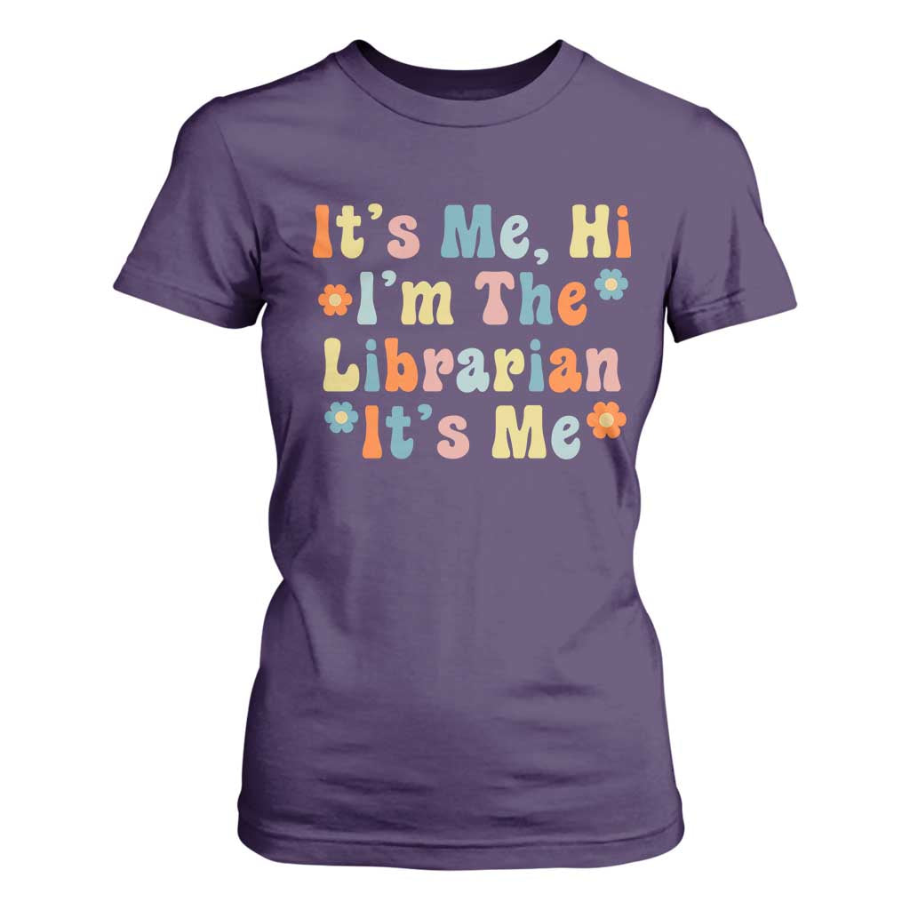 It's Me Hi I'm The Librarian Summer Reading T Shirt For Women Funny Back to School TS14 Purple Print Your Wear