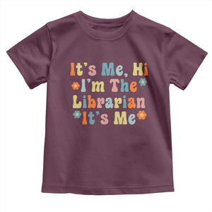 It's Me Hi I'm The Librarian Summer Reading Toddler T Shirt Funny Back to School TS14 Maroon Print Your Wear