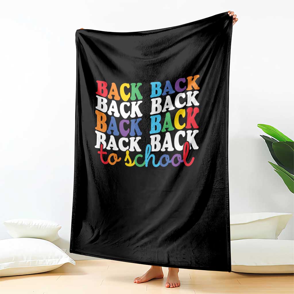 Groovy Back To School Throw Blanket First Day of School Colorful Teacher Student Kids TS14 Print Your Wear