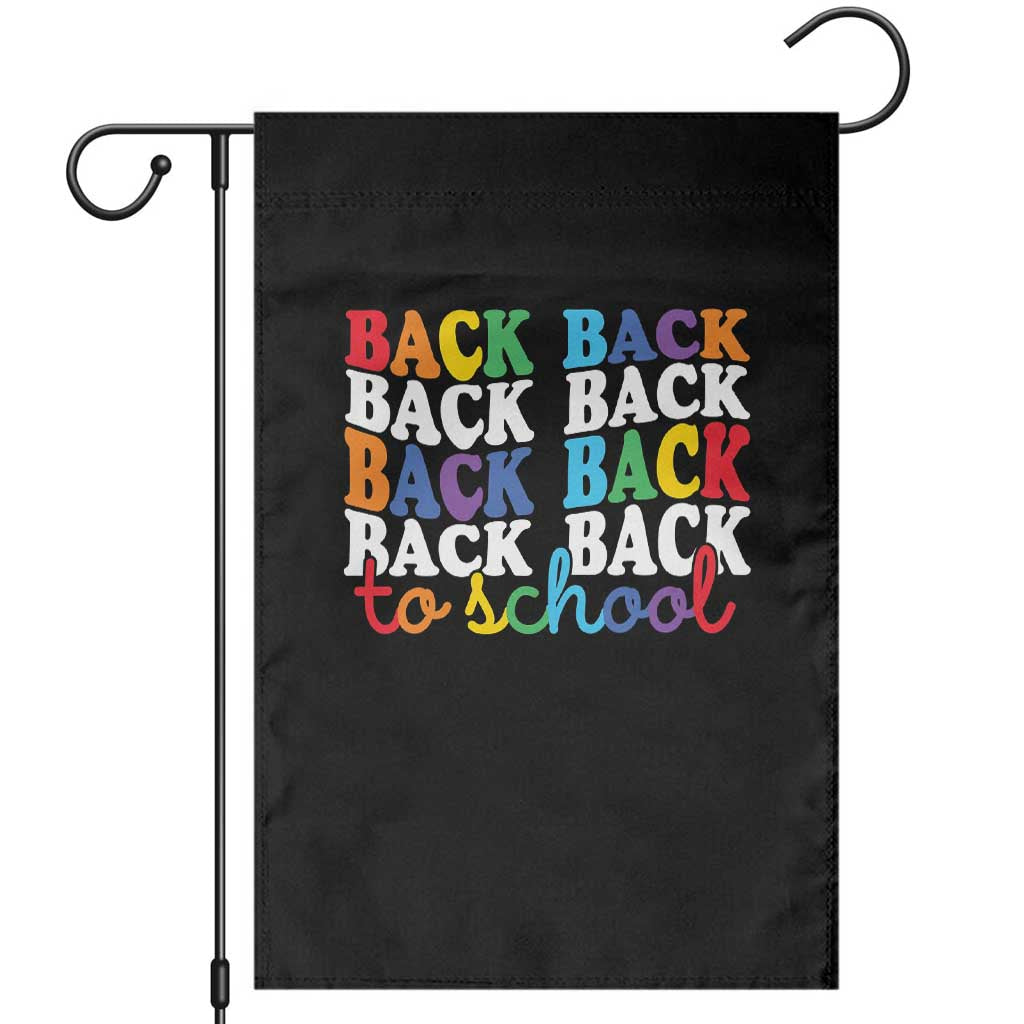 Groovy Back To School Garden Flag First Day of School Colorful Teacher Student Kids TS14 Black Print Your Wear