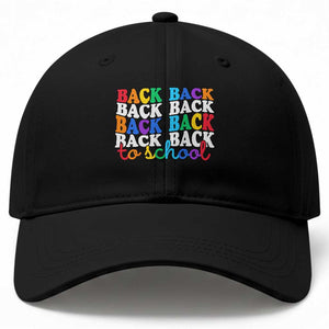 Groovy Back To School Baseball Cap First Day of School Colorful Teacher Student Kids TS14 Print Your Wear