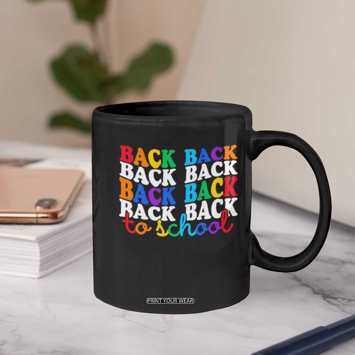 Groovy Back To School Coffee Mug First Day of School Colorful Teacher Student Kids TS14 Print Your Wear