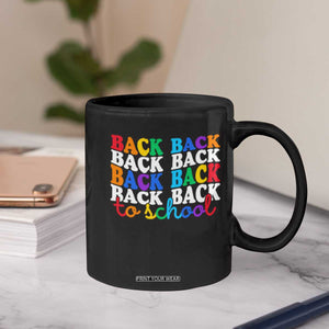 Groovy Back To School Coffee Mug First Day of School Colorful Teacher Student Kids TS14 Print Your Wear