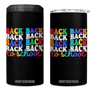 Groovy Back To School 4 in 1 Can Cooler Tumbler First Day of School Colorful Teacher Student Kids TS14 One Size: 16 oz Black Print Your Wear